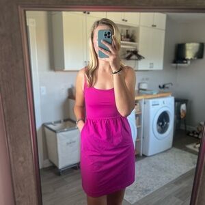 Pink Dress with Pockets